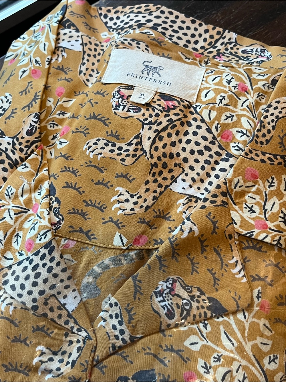 NWT Printfresh Eco Satin Wildest Dreams Bagheera in Tobacco XL